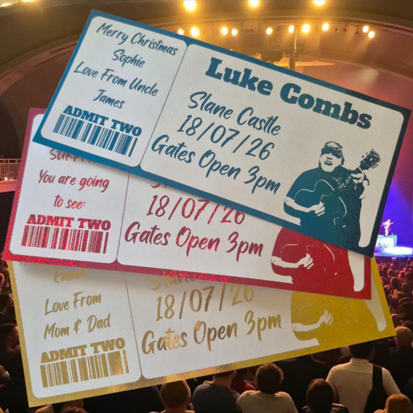 Personalised Luke Combs Ticket