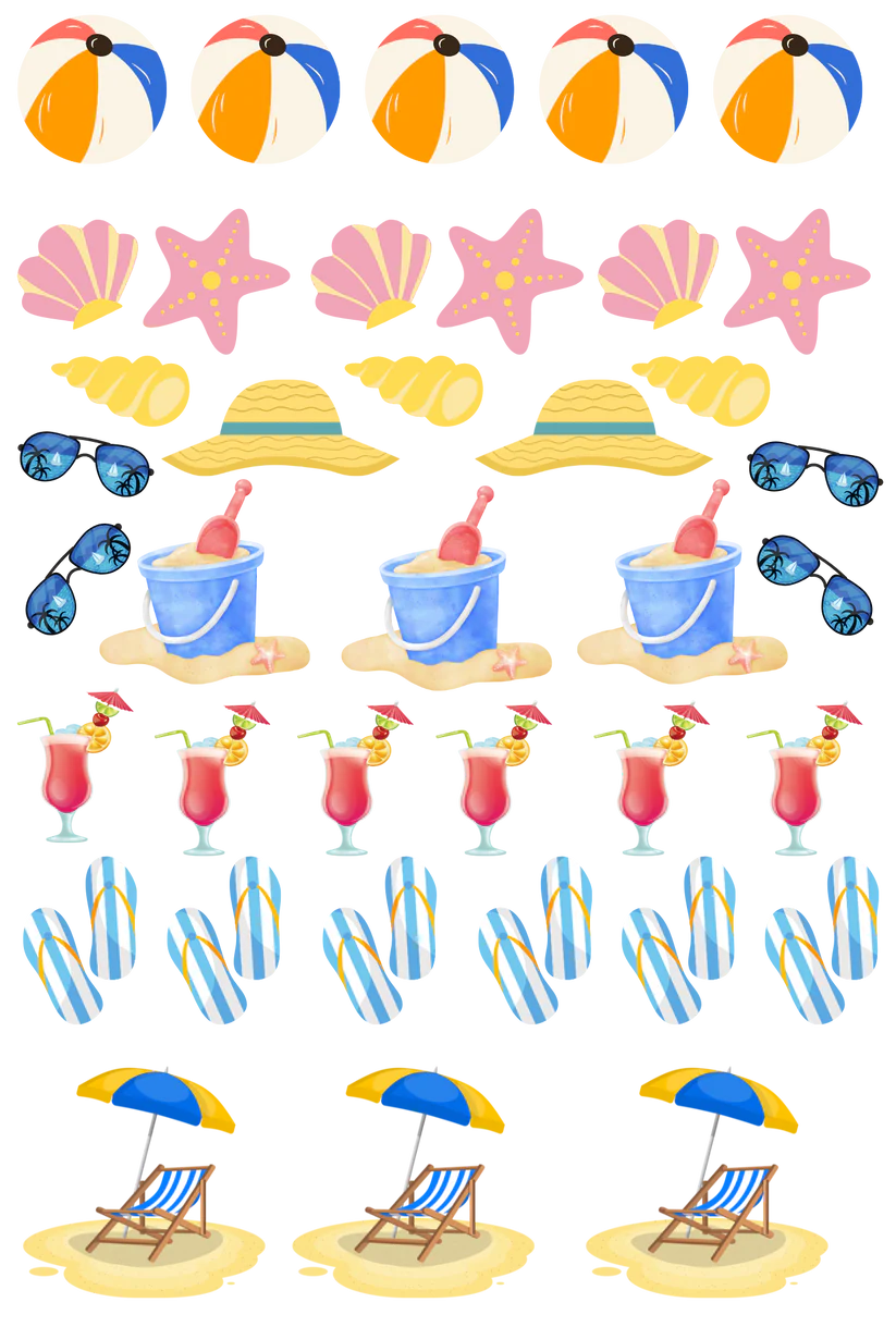 Seaside - 13.5*20cm UV DTF Sheet