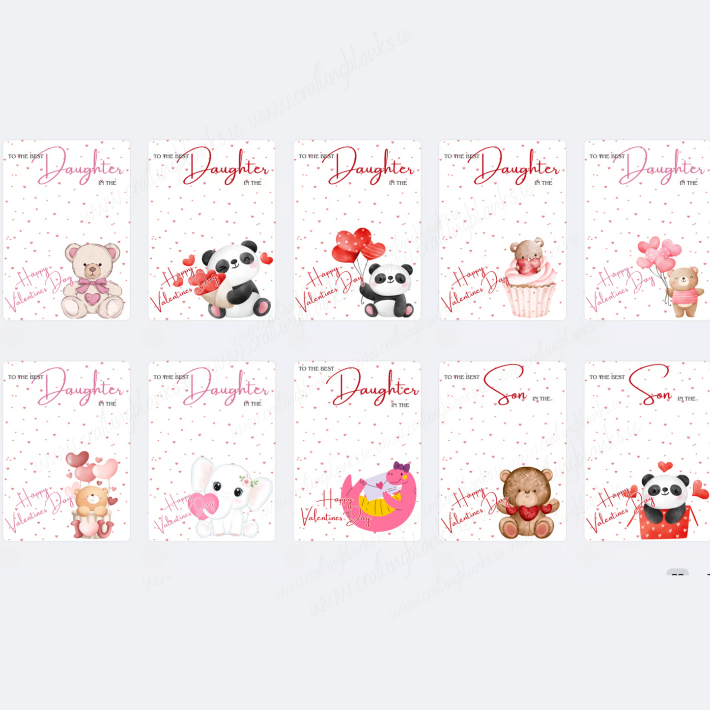 DIGITAL FILE - Son & Daughter Valentines Galaxy Boards