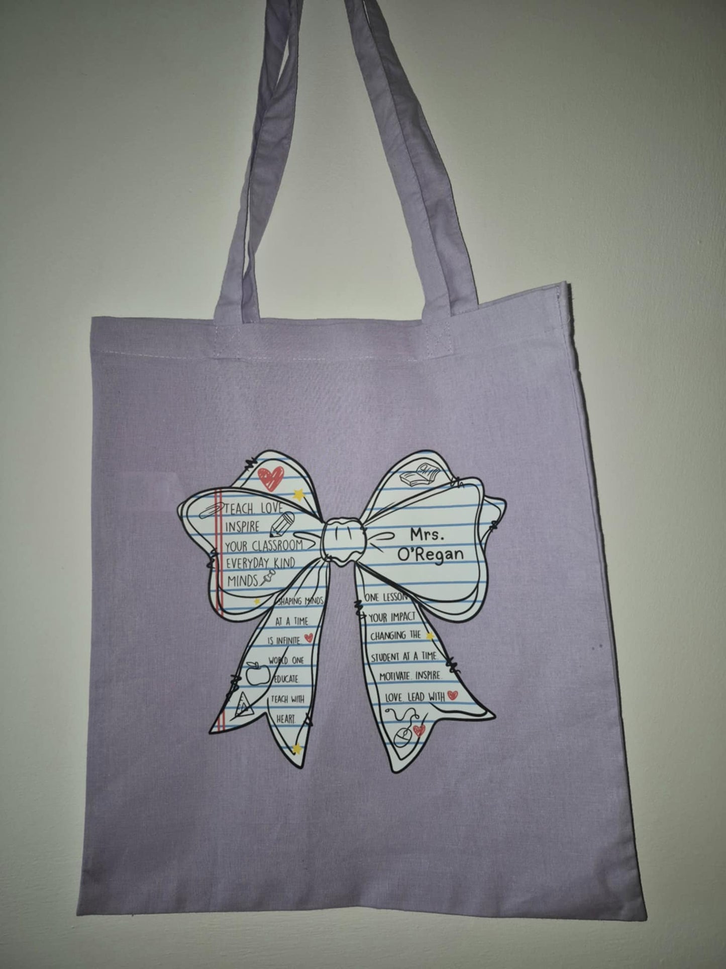 Personalised Teacher Bow DTF Transfer