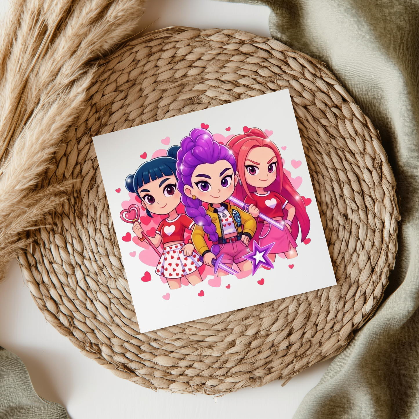 Kpop Hearts Huntrix UV DTF Decal