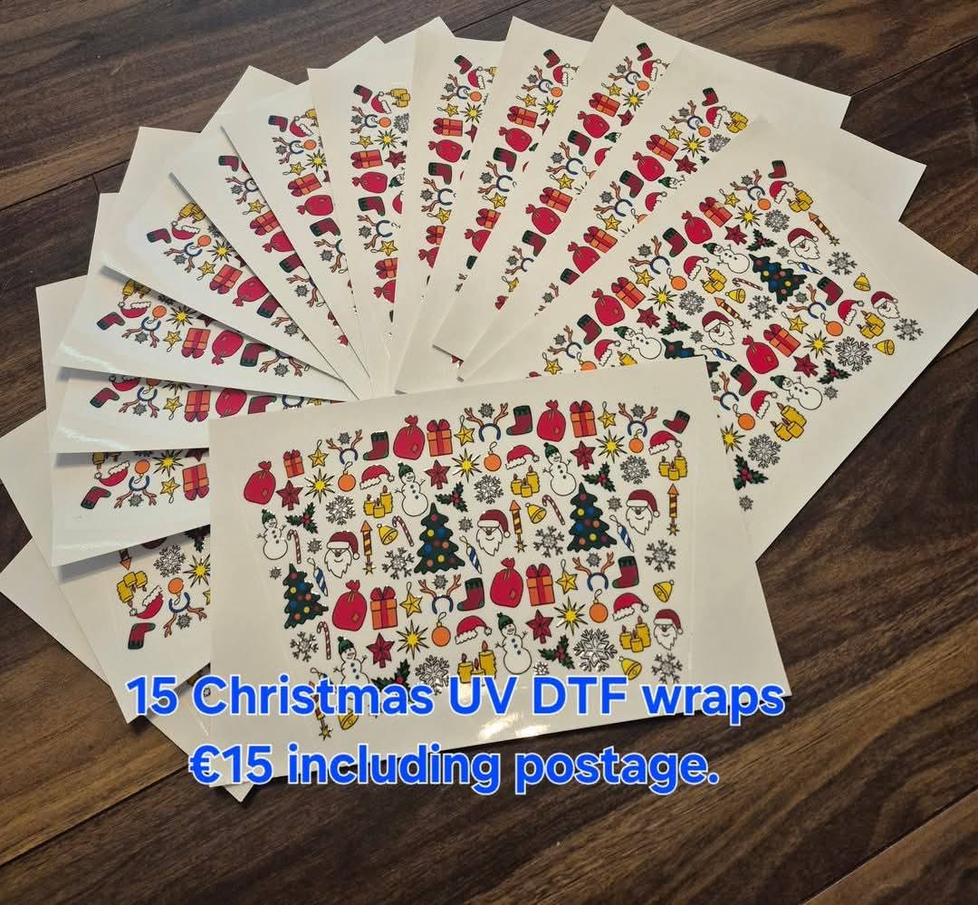 15 Christmas UV DTF wraps