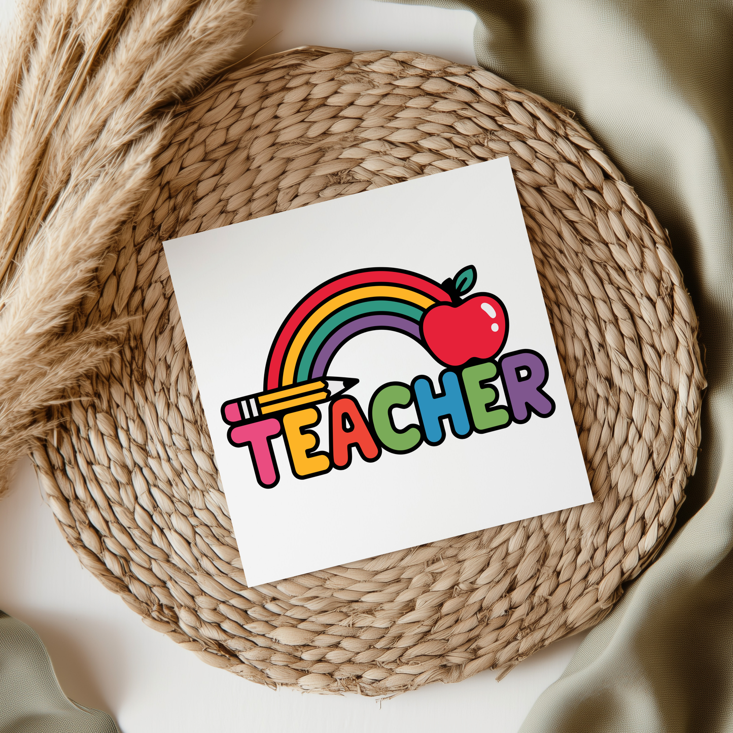 Teacher Rainbow UVDTF Transfer