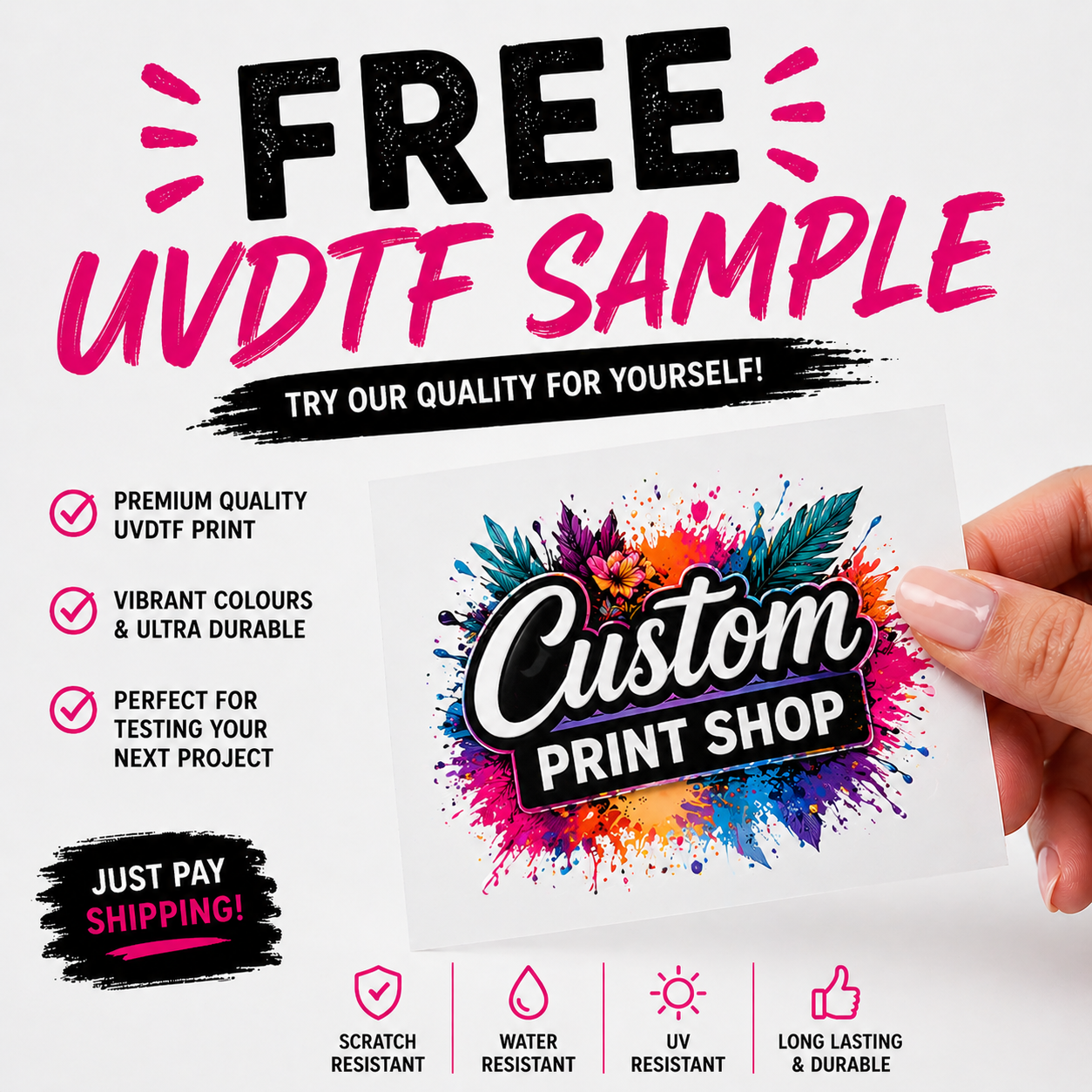 Small Piece of sample UV DTF