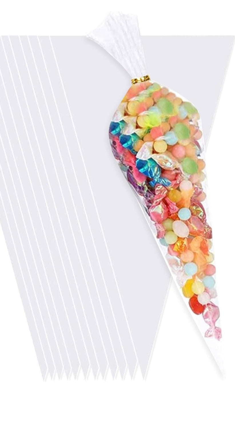 Cellophane Cone Sweet Bags x20