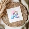 Unicorn Letters & Numbers UVDTF Transfer