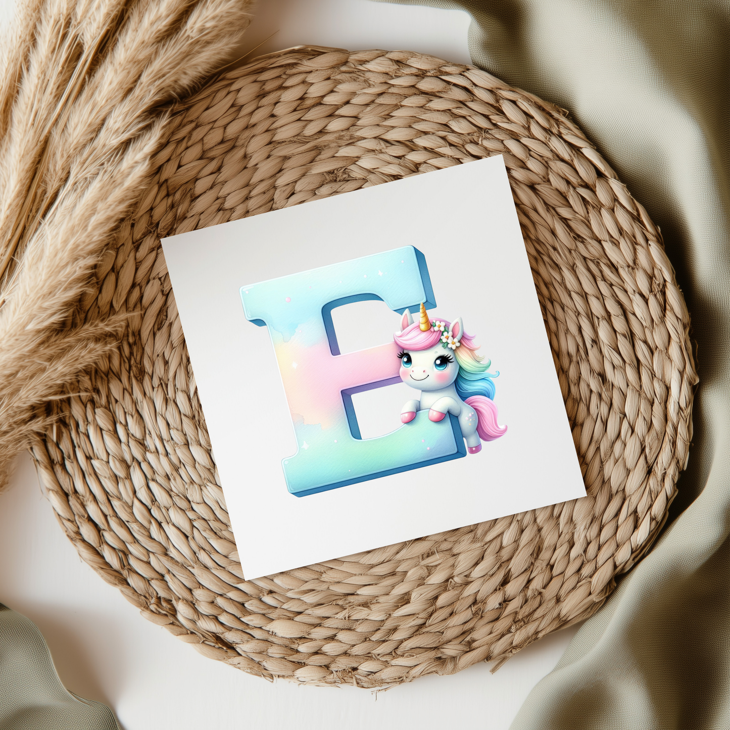 Unicorn Letters & Numbers UVDTF Transfer