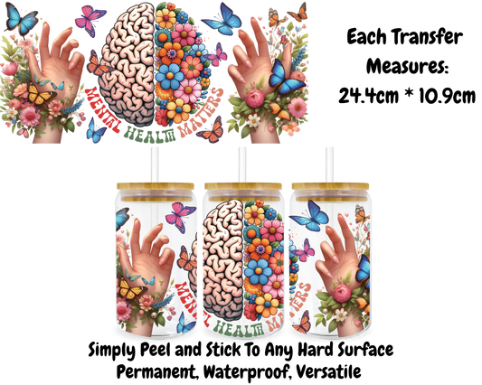 Mental Health Matters - 16oz UV DTF Transfer