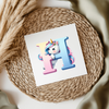 Unicorn Letters & Numbers UVDTF Transfer