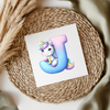 Unicorn Letters & Numbers UVDTF Transfer