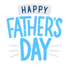 Happy Fathers Day Blue UV DTF