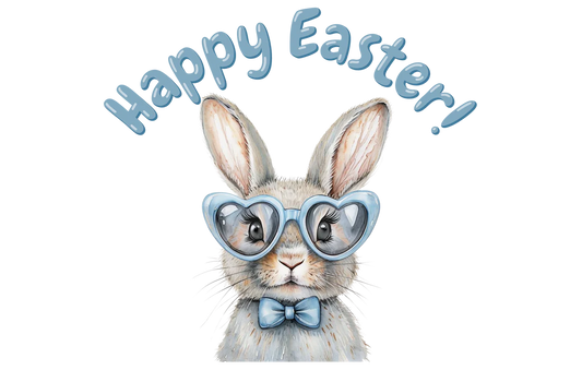 Happy Easter Blue Glasses-6cm UVDTF decal
