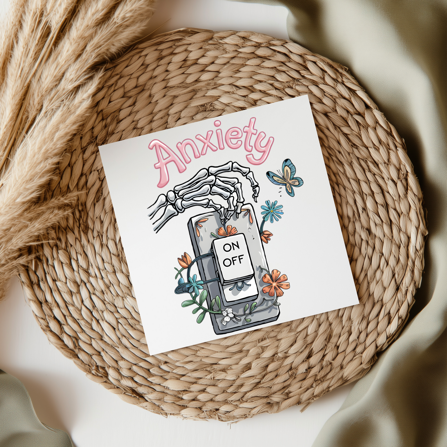 Anxiety On/Off UV DTF Decal