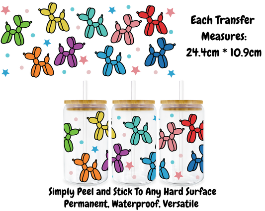 Balloon Dogs - 16oz UV DTF Transfer
