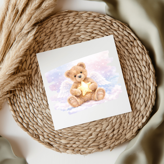 Memory Bear - Paint Splash Shape UV DTF Decal