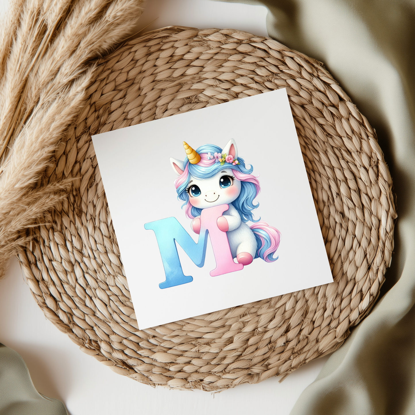 Unicorn Letters & Numbers UVDTF Transfer