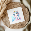 Unicorn Letters & Numbers UVDTF Transfer