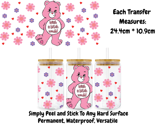 Carebears - Fuck Around And Find Out - 16oz UV DTF Transfer