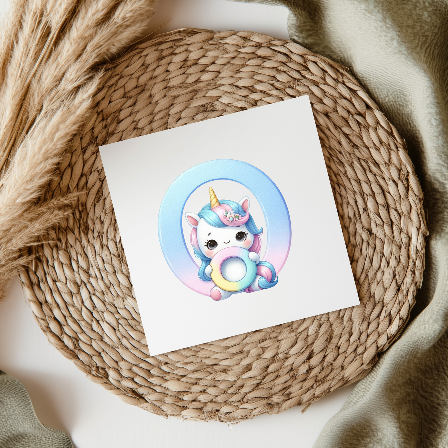 Unicorn Letters & Numbers UVDTF Transfer