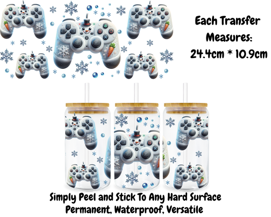 Christmas Gamer Controller - 16oz UV DTF Transfer