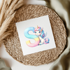 Unicorn Letters & Numbers UVDTF Transfer