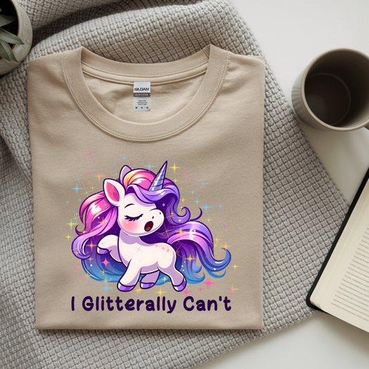 I Glitterally Can't Unicorn DTF Transfer