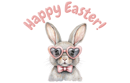 Happy Easter Pink Glasses-6cm UVDTF decal