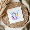 Unicorn Letters & Numbers UVDTF Transfer