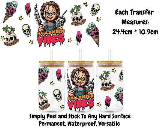 Chucky - Halloween Vibes - 16oz UV DTF Transfer
