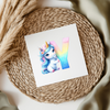 Unicorn Letters & Numbers UVDTF Transfer