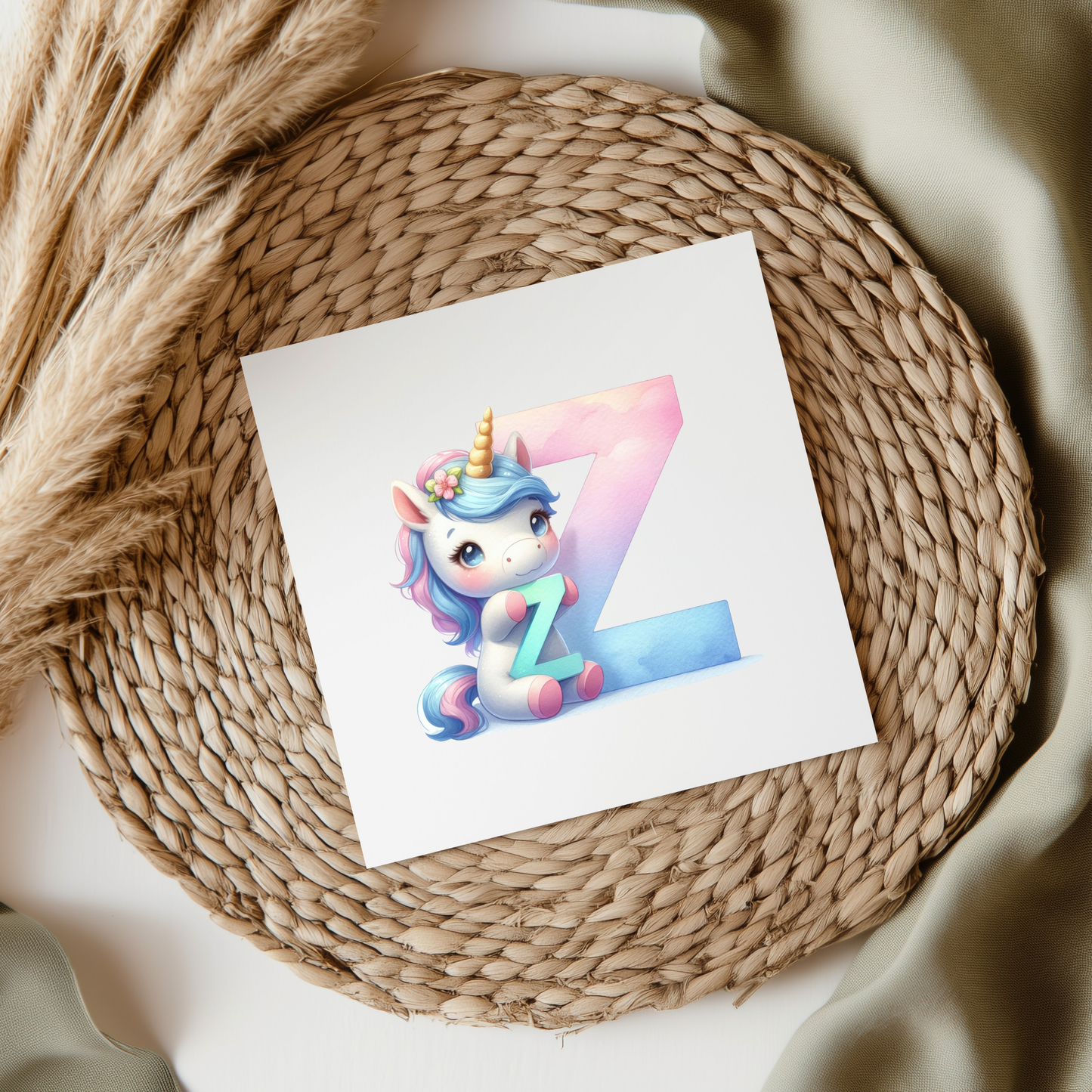 Unicorn Letters & Numbers UVDTF Transfer