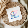 Unicorn Letters & Numbers UVDTF Transfer