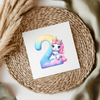 Unicorn Letters & Numbers UVDTF Transfer