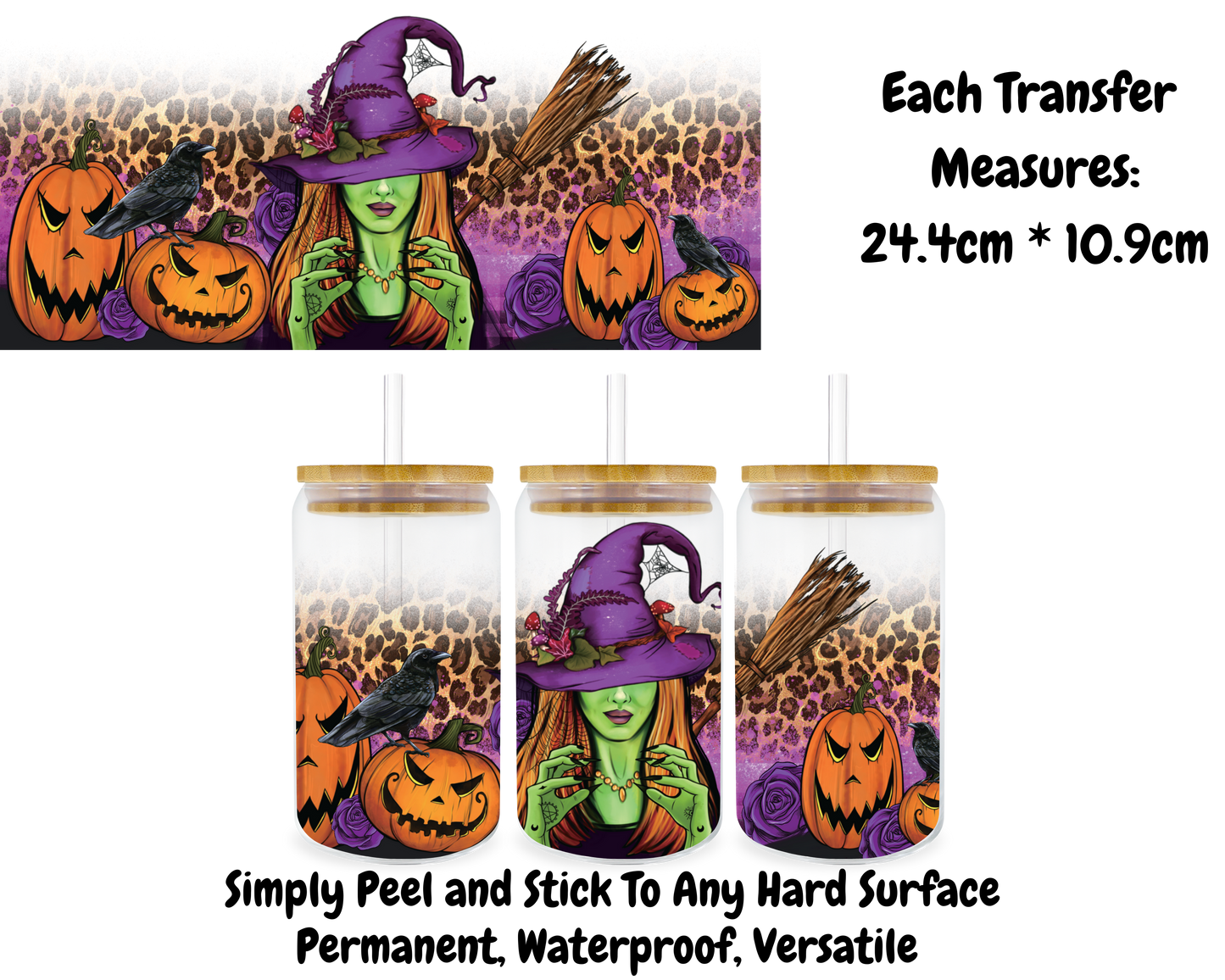 Green Witch - 16oz UV DTF Transfer