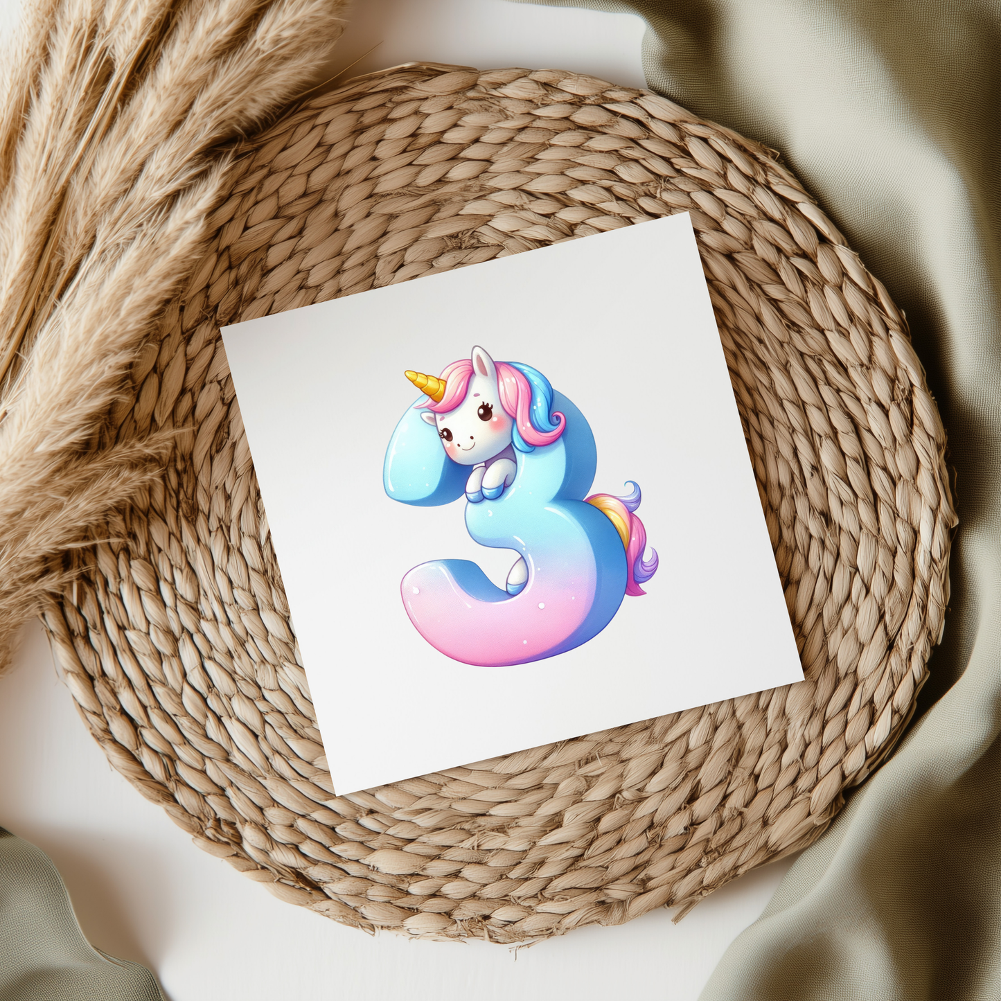 Unicorn Letters & Numbers UVDTF Transfer