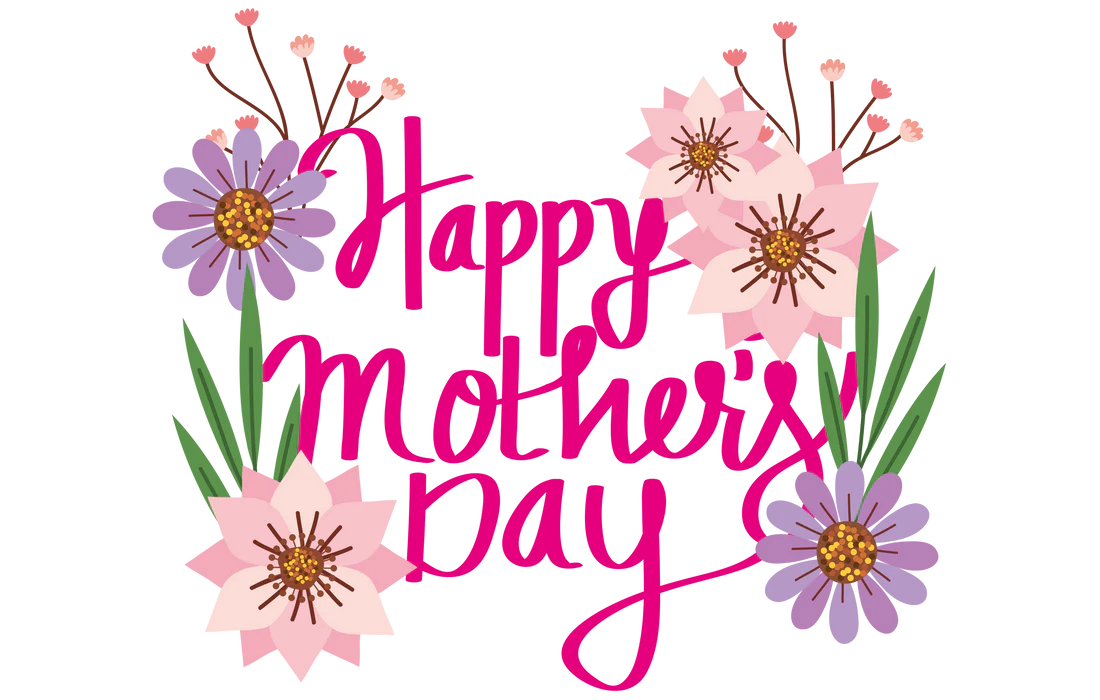 Happy Mothers Day Pink Floral-6cm UVDTF decal
