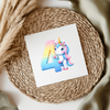 Unicorn Letters & Numbers UVDTF Transfer