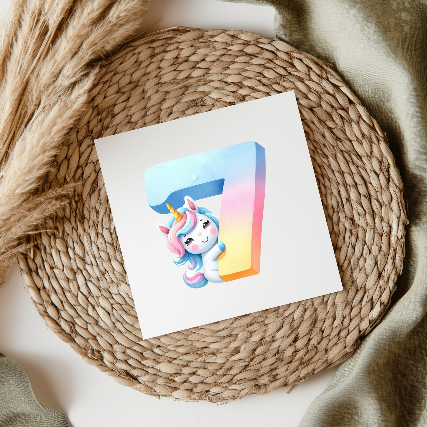 Unicorn Letters & Numbers UVDTF Transfer