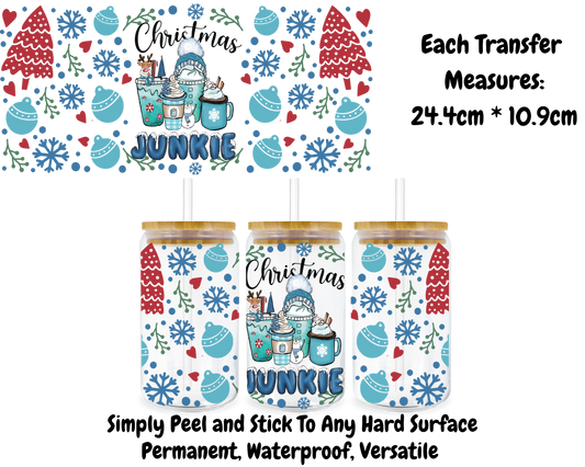Christmas Junkie - 16oz UV DTF Transfer