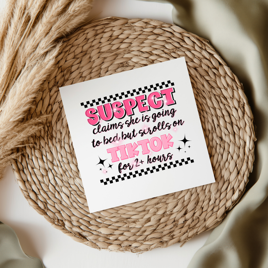 Suspect Claims....TikTok UVDTF Transfer