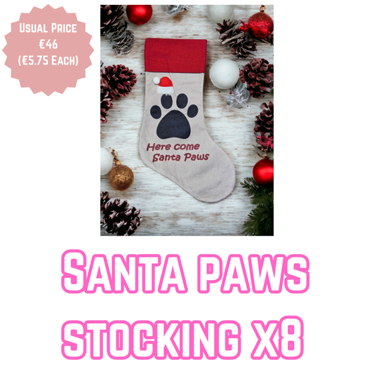 Santa Paws Stocking x8