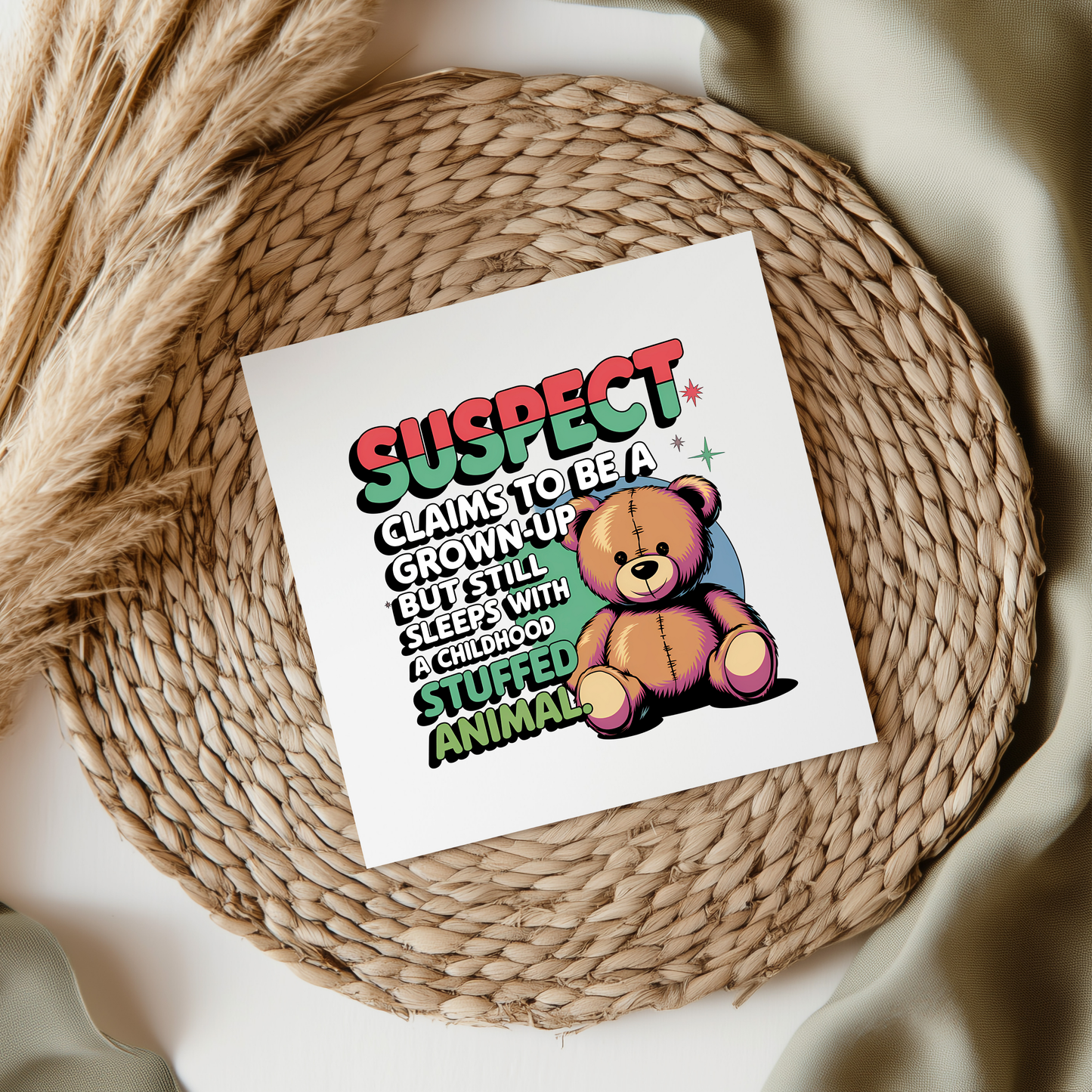 Suspect Claims.... Stuffed Animal UVDTF Transfer