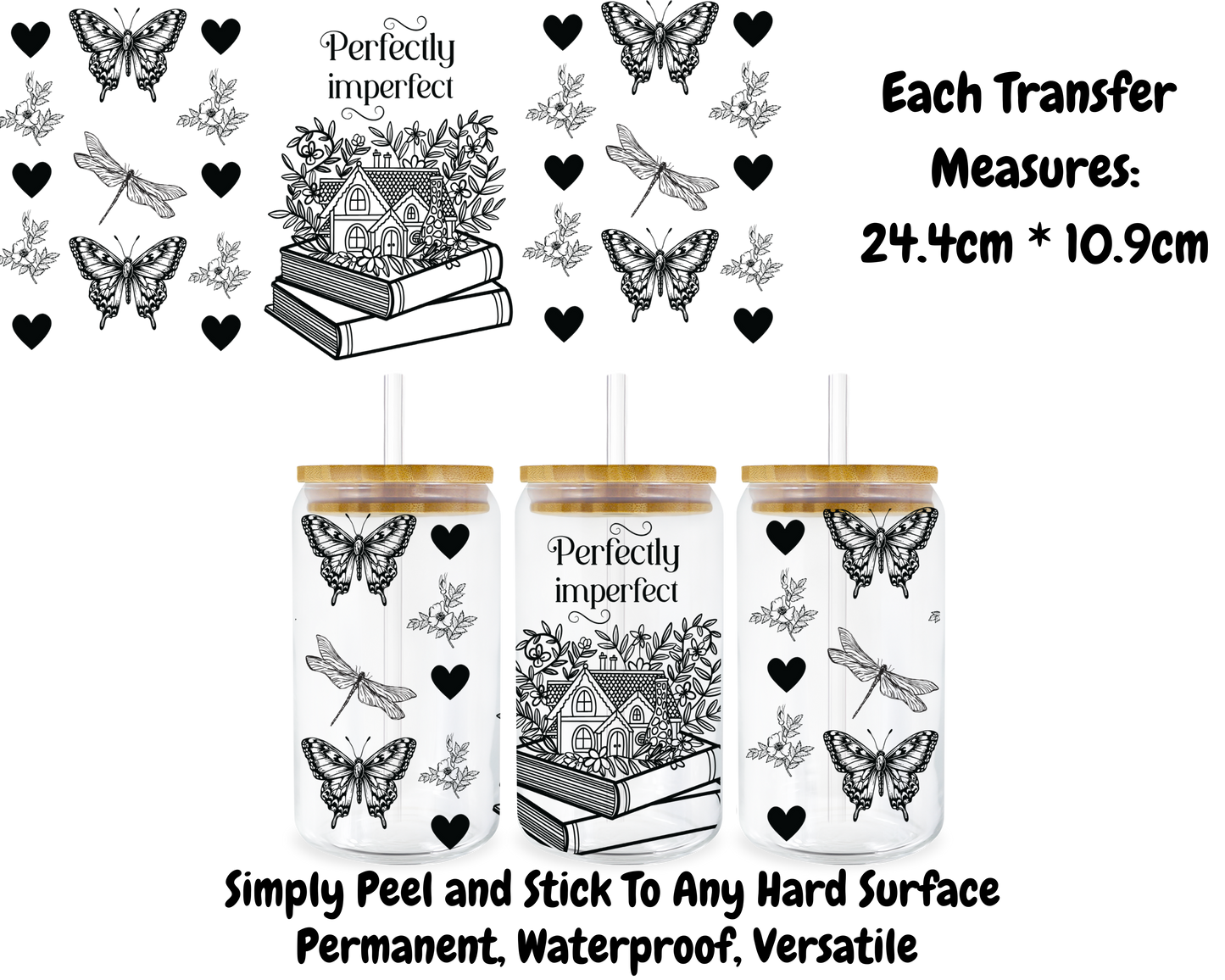 Perfectly Imperfect - 16oz UV DTF Transfer