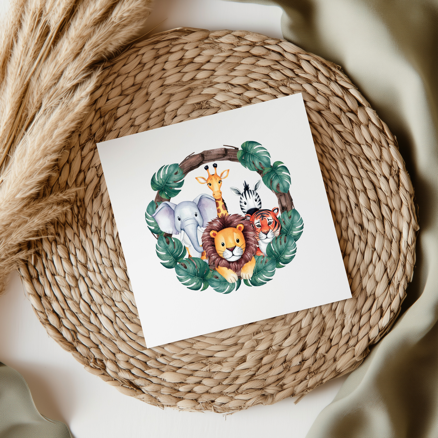 Cute Animals Wreath UVDTF Transfer