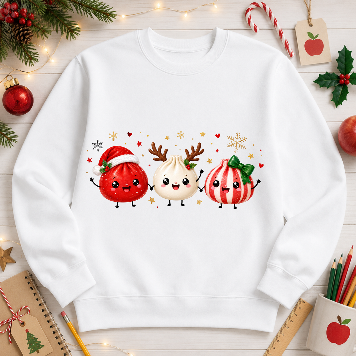 Festive Squishy Dumplings DTF Transfer