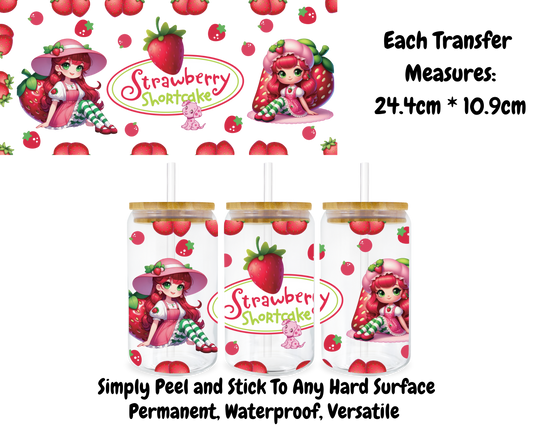 Strawberry Shortcake - 16oz UV DTF Transfer
