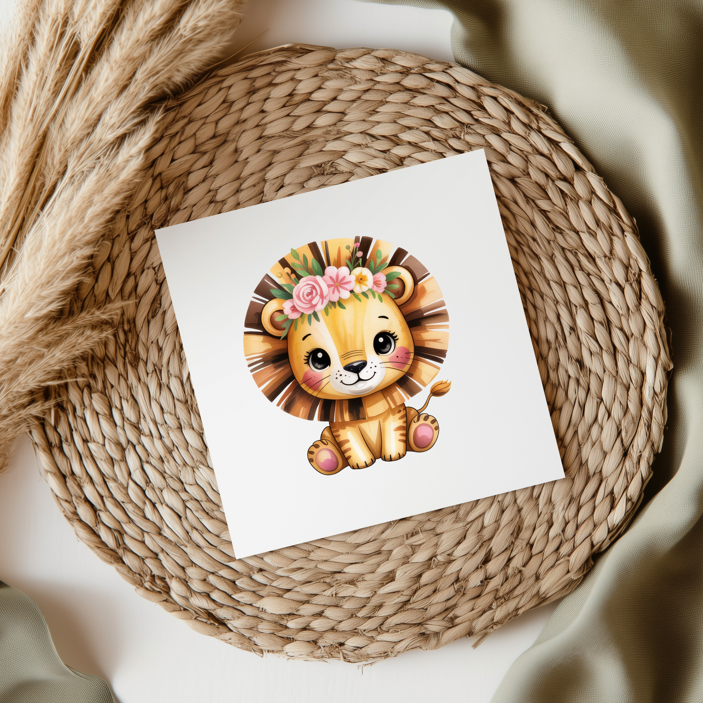 Cute Lion UVDTF Transfer