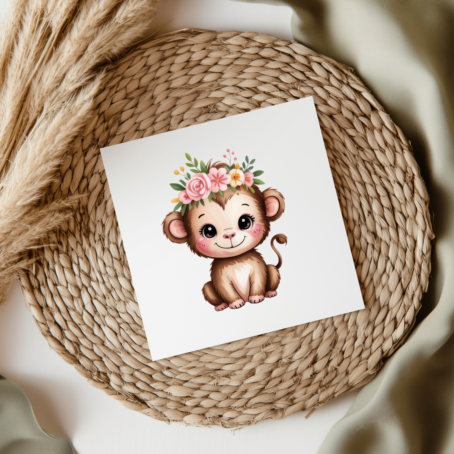 Cute Monkey UVDTF Transfer