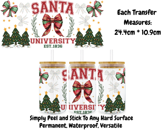 Santa University - 16oz UV DTF Transfer