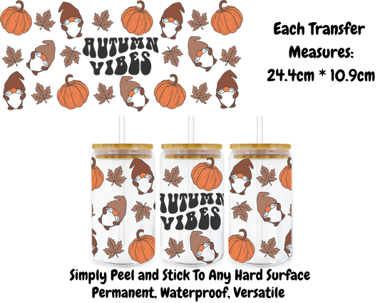 Autumn Vibes - 16oz UV DTF Transfer